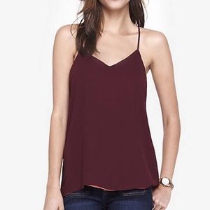 Reversible pink/burgundy tank top